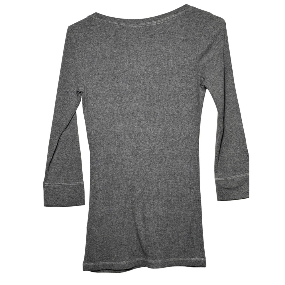 NWT Hollister Y2K Fitted Henley Top 3/4 Sleeve Logo Baby Tee Size M - Picture 2 of 6